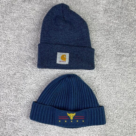 Carhartt Under Armour Knit Beanies One Size Set of 2 - Picture 1 of 5